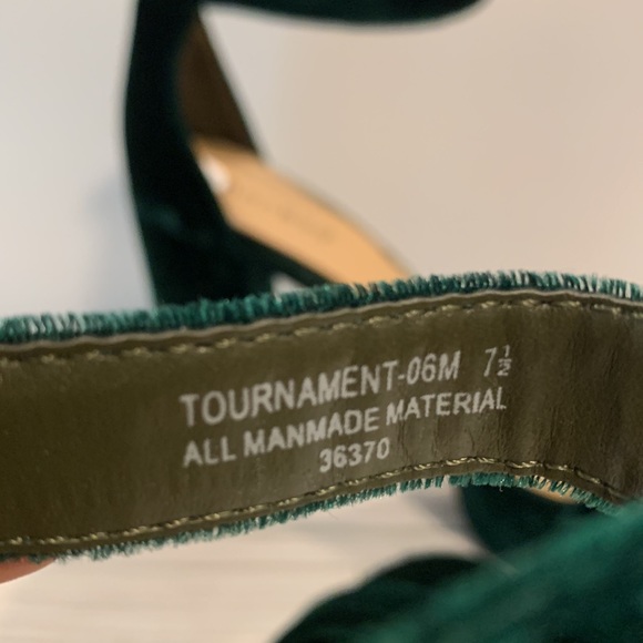 Bamboo Women's Chunky Heel Platform Sandal with Ankle Strap, Green S… - Picture 8 of 10